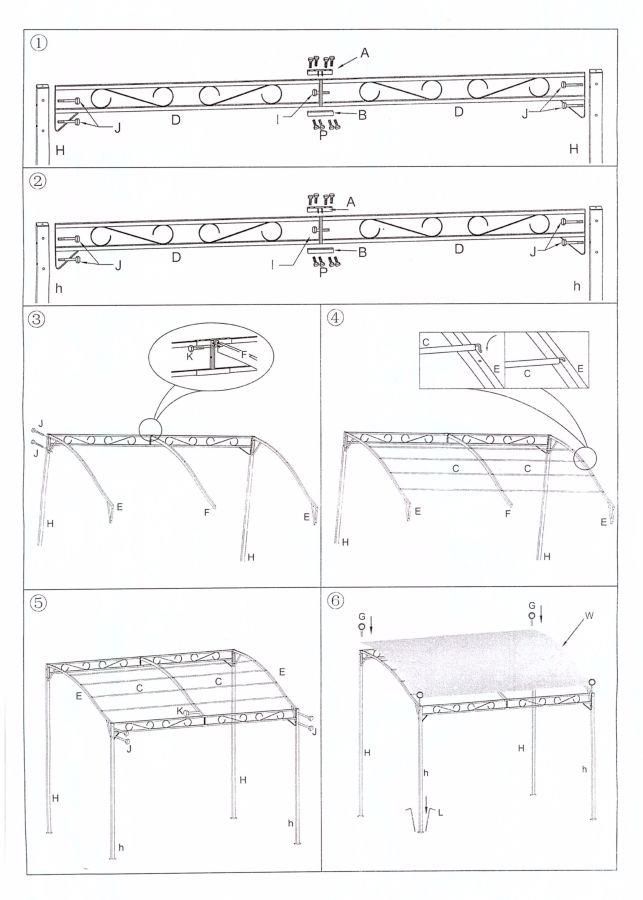 Gazebo georgia 2,5x3mt h2,5/2 acciaio - immagine 3