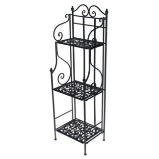 Scaffale metallo jessica nero 3p stretto cm35x29h118