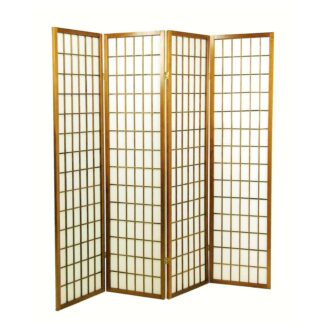 Paravento carta di riso 4a naturale cm45h180