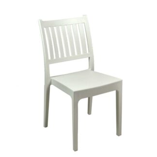 Sedia polipropilene stampata minerva bianca cm52x46h87