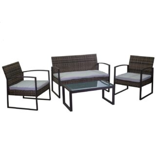 Salotto Oregon polyrattan 4 pezzi smontato