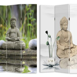 Paravento stampa 3 ante buddha cm120,6x2,5h180