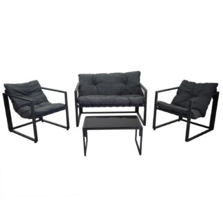 Salotto metallo newport antracite 4 pezzi