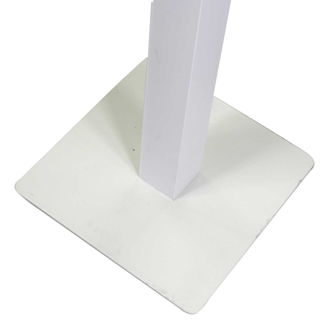 Base tavolo bar acciaio Jamie bianco quadro cm40x40h110 - immagine 2