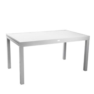 Tavolo alluminio sullivan bianco cm150/210x90h73