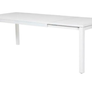 Tavolo alluminio new Boston bianco rettangolare cm160/220x90h76