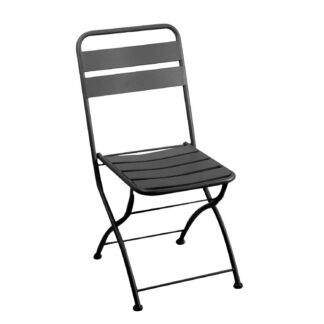 Sedia metallo rovigo pieghevole antracite cm44x53h45/86