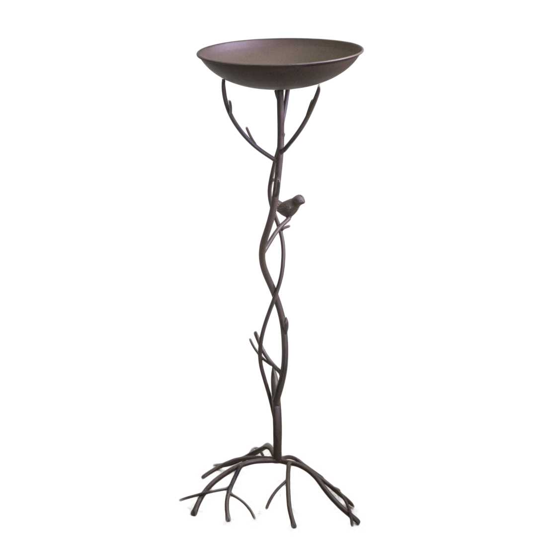 Posacenere metallo marrone ramo con uccellino cm37x35h95 - immagine 2