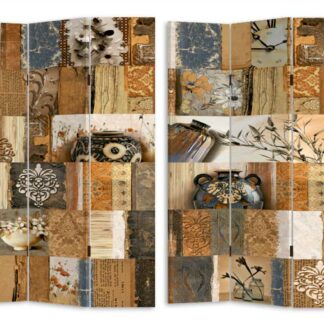 Paravento stampa decoupage tre ante cm120,6x2,5h180