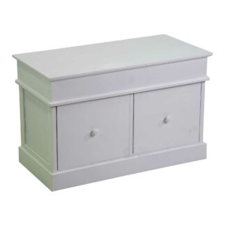 Mobiletto Eleonora cassapanca bianco 2 cassetti cm70x35h45