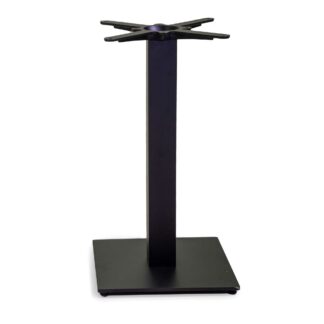 Base tavolo acciaio top ghisa nero quadro cm40x40h72
