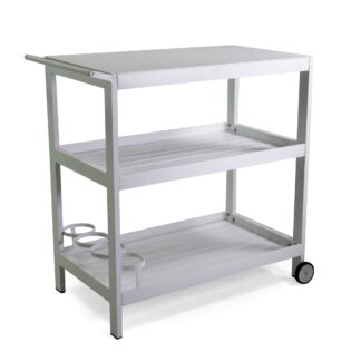 Carrello alluminio bianco cm92,5x54h91