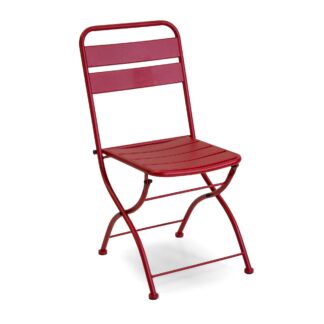 Sedia metallo rovigo pieghevole rossa cm44x53h45/86