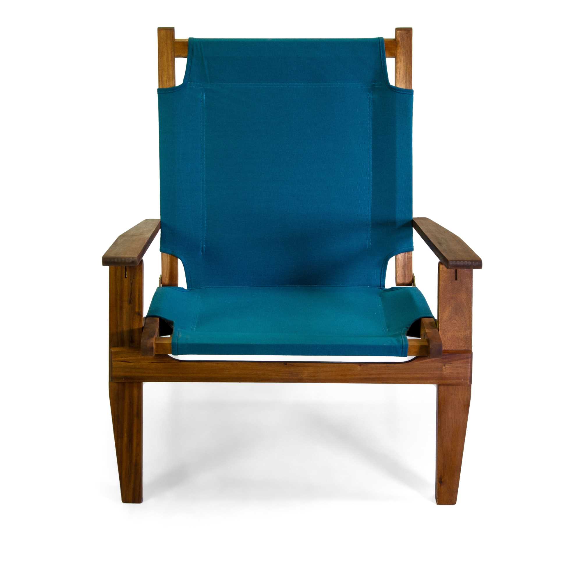 Salotto legno Diane 2 posti c/tessuto blu - immagine 4