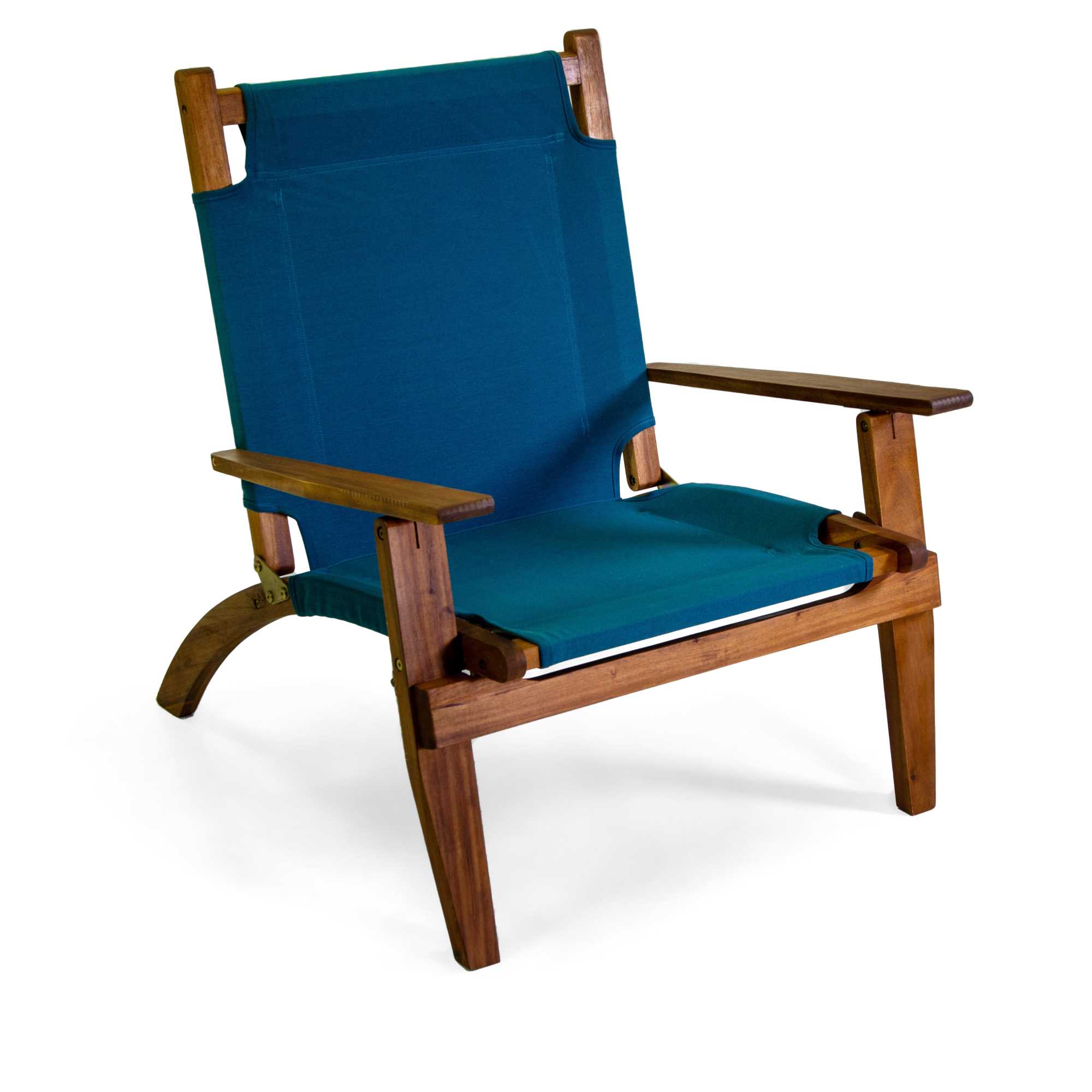 Salotto legno Diane 2 posti c/tessuto blu - immagine 2