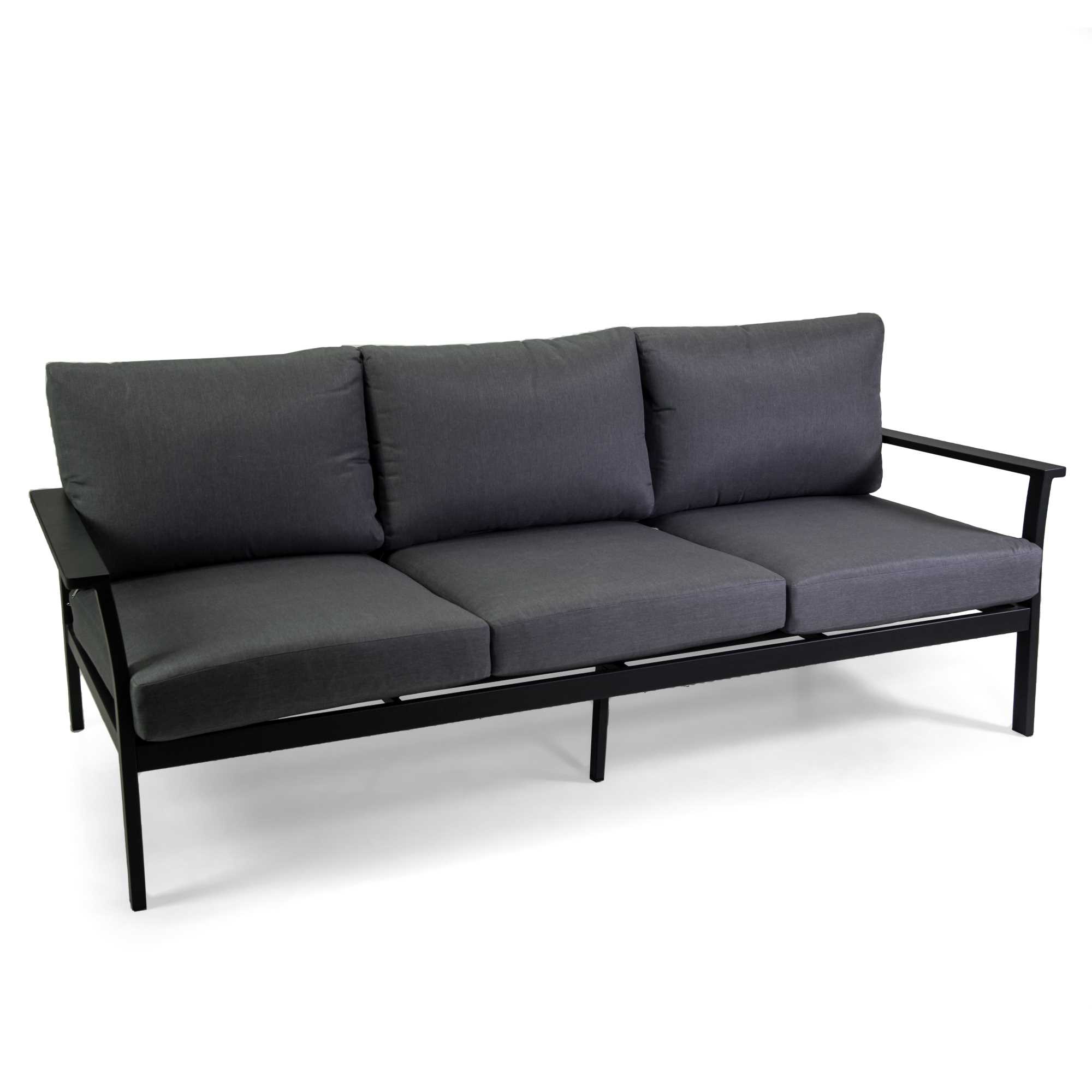 Salotto alluminio Manhattan antracite 3posti - immagine 3