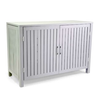 Mobiletto alluminio 2 ante bianco cm132x54,5h90