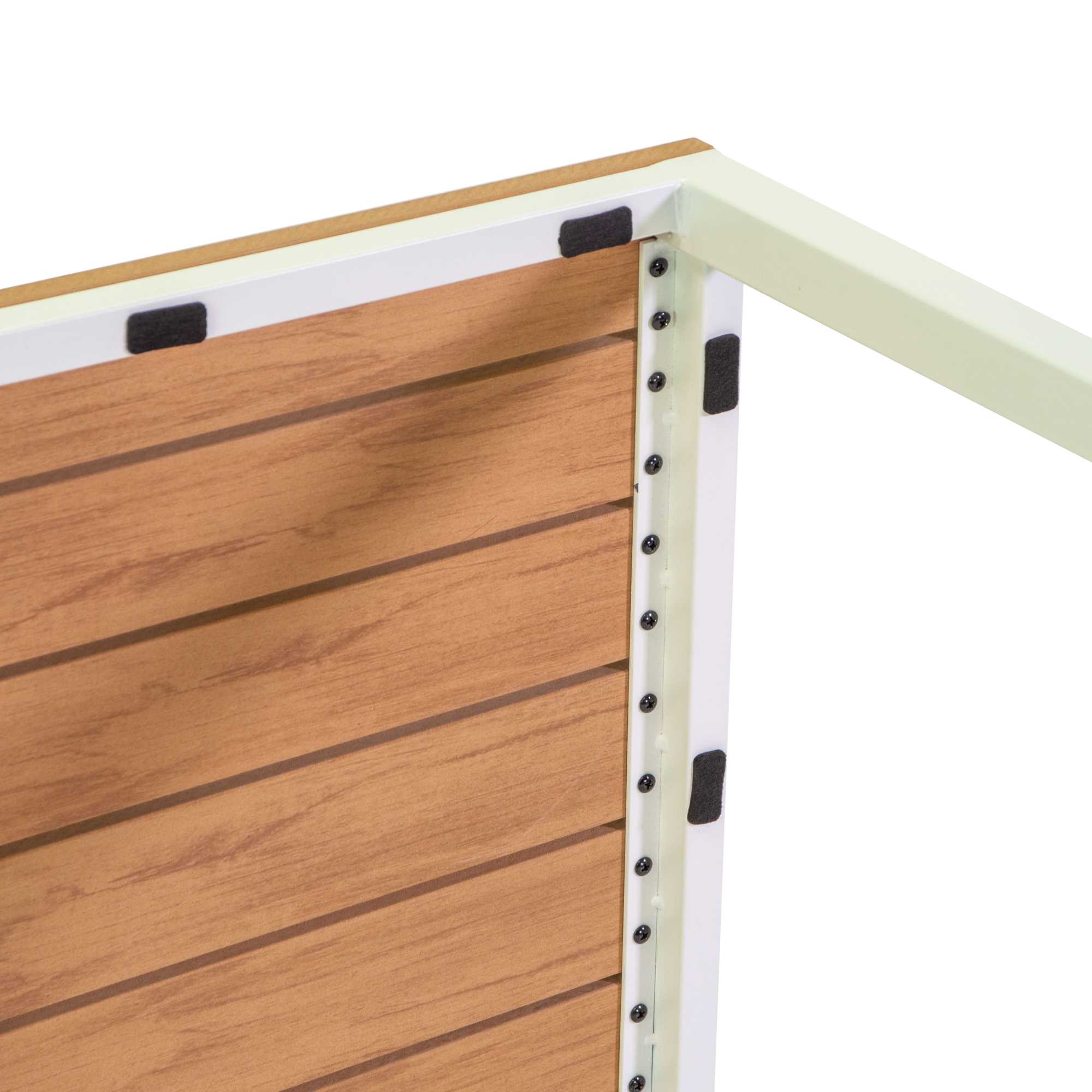 Tavolo metallo Loki bianco top polywoodquadro cm70x70h74 - immagine 4