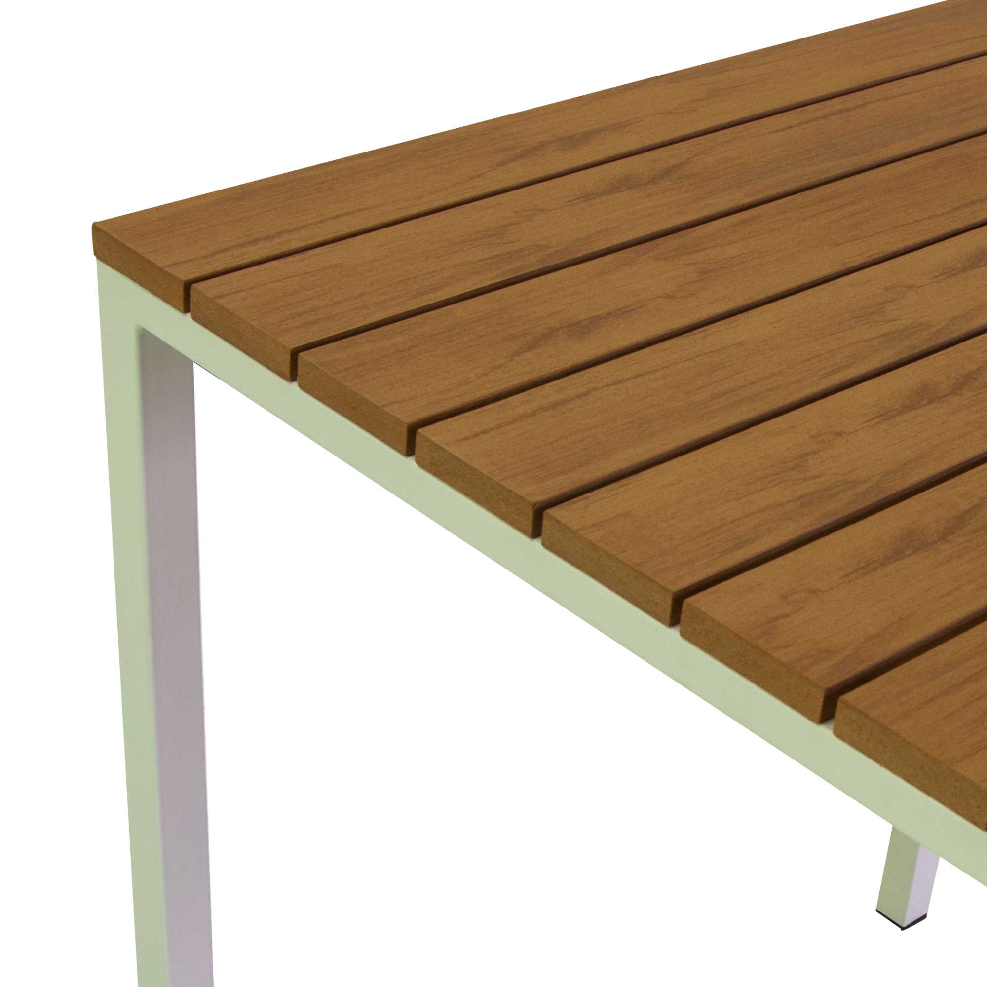 Tavolo metallo Loki bianco top polywoodquadro cm70x70h74 - immagine 3