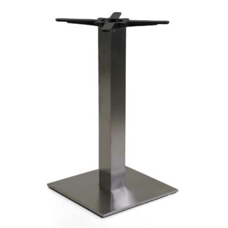 Base tavolo acciaio top ghisa Trevor color inox quadro cm40x40h72