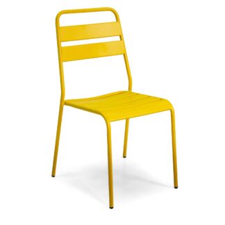 Sedia metallo Rovigo gialla cm50x54h42/87