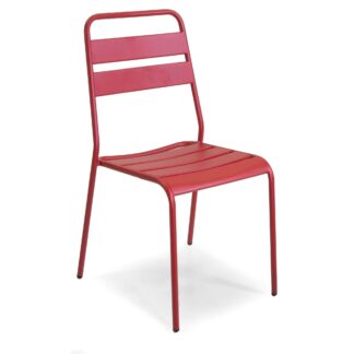 Sedia metallo Rovigo rossa cm50x54h42/87