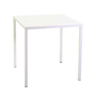 Tavolo metallo autolivellante New Elma bianco quadro cm60x60h75