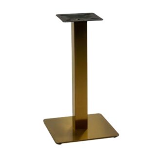 Base tavolo acciaio Jamie oro opaco quadro cm40x40h72
