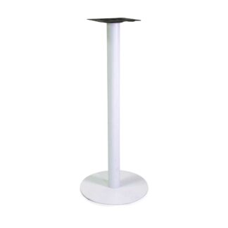Base tavolo bar acciaio Gordon bianco tondo cm45x45h108