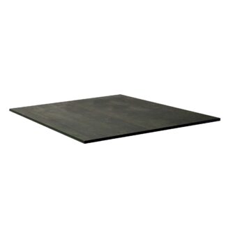 Top tavolo hpl effetto legno nero quadro cm79x79x1