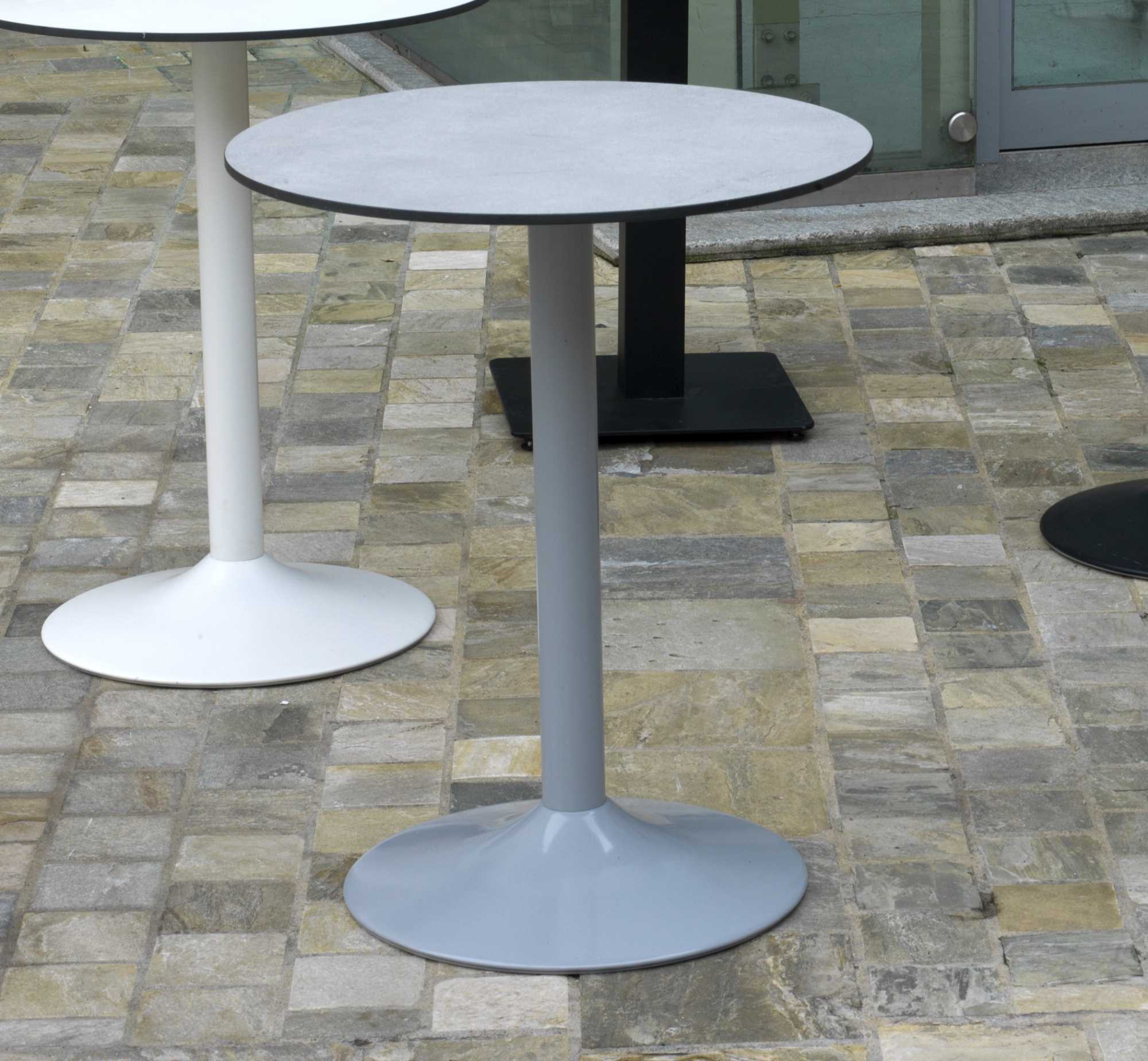 Base tavolo acciaio grigio opaco tondocm ø45h72 - immagine 3