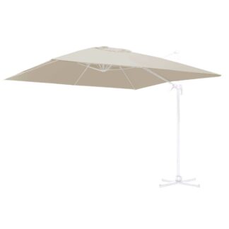 Ombrellone alluminio montana 3x4h2,80m bianco panna palo laterale