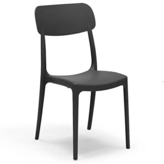 Agape Sedia polipropilene Calipso impilabile Nero