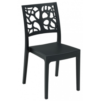 Agape Sedia polipropilene Teti impilabile Antracite