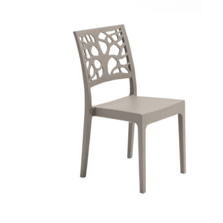 Agape Sedia polipropilene Teti impilabile Tortora