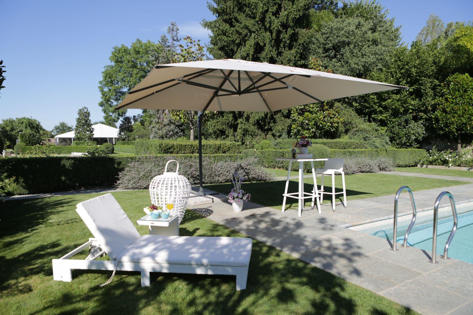 Ombrellone alluminio montana 4x4h2,95m sabbia palo laterale - immagine 5