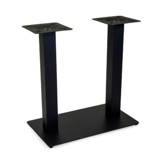 Base tavolo acciaio doppia nero rettangolare cm40x70h72