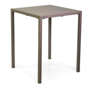 Tavolo metallo autolivellante new Elma tortora quadro cm60x60h74