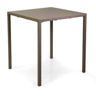 Tavolo metallo autolivellante new Elma tortora quadro cm70x70h75