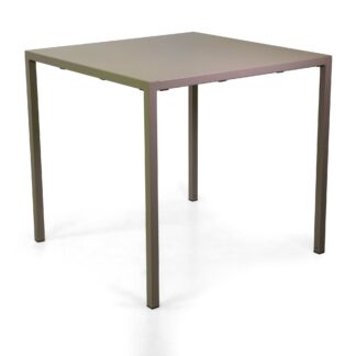 Tavolo metallo autolivellante new Elma tortora quadro cm80x80h75