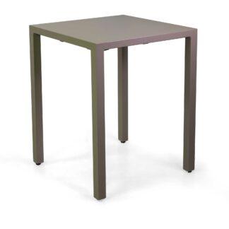 Tavolo alluminio regolabile Alma tortora quadro cm60x60h75