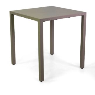 Tavolo alluminio regolabile Alma tortora quadro cm70x70h75