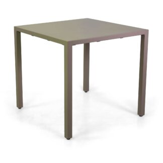 Tavolo alluminio regolabile Alma tortora quadro cm80x80h75