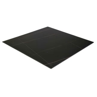Top tavolo pietra sinterizzata nero quadro cm80x80x0,6