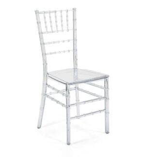 Sedia policarbonato Chiavari trasparente monoblocco cm46,5x41,5h90,5