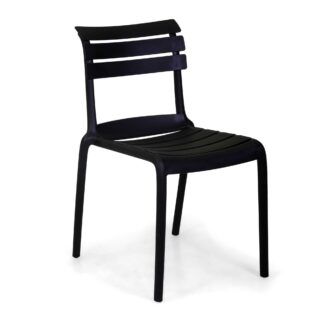 Sedia polipropilene doghe nero cm43x54h45/82