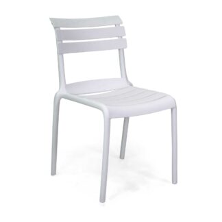 Sedia polipropilene doghe bianco cm43x54h45/82