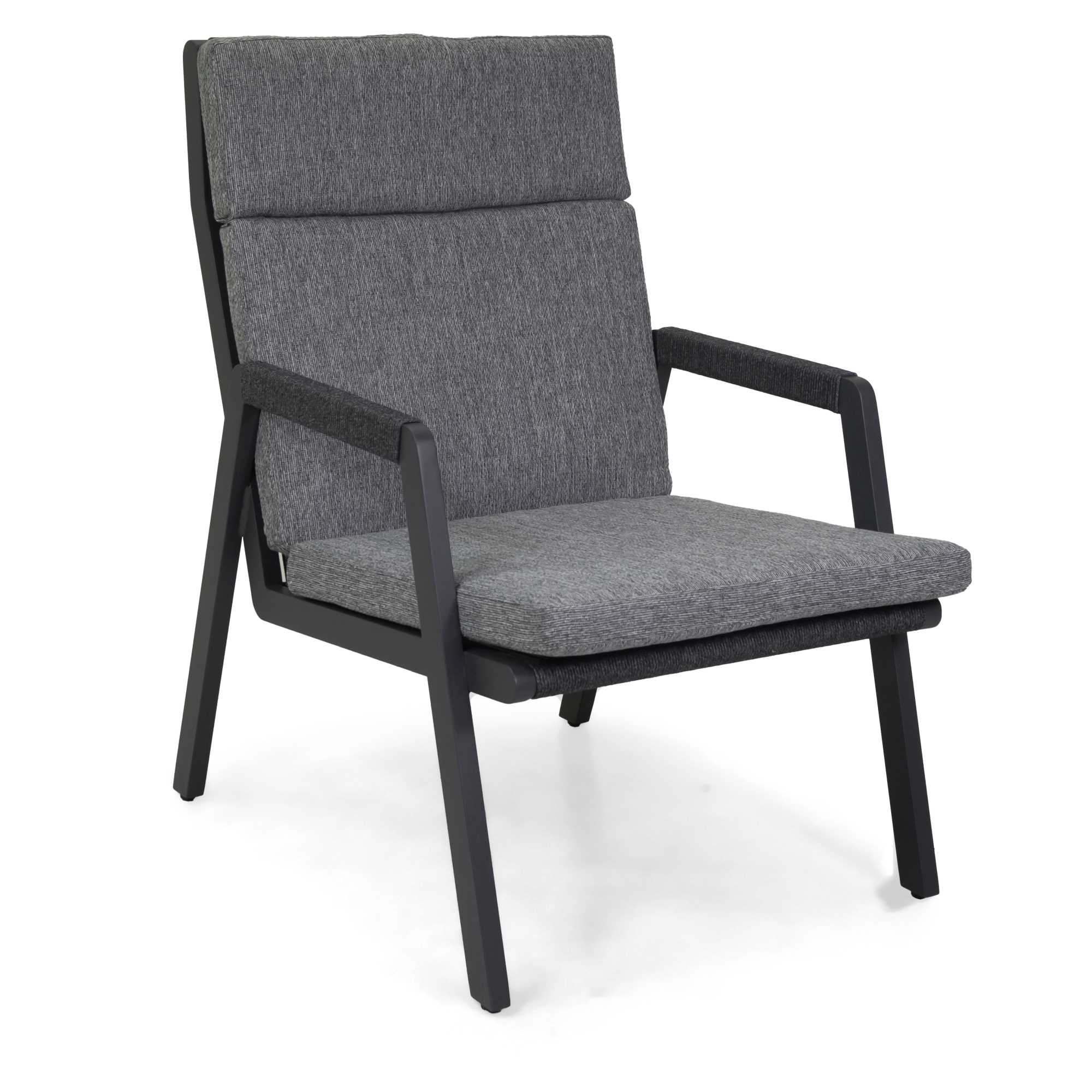 Salotto alluminio Benicia antracite 3 pezzi - immagine 2