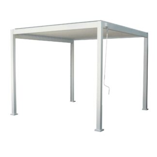 Gazebo pergola alluminio Wyoming manuale bianco m3x3h2,5