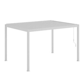 Gazebo pergola alluminio Wyoming manuale bianco m3x4h2,5